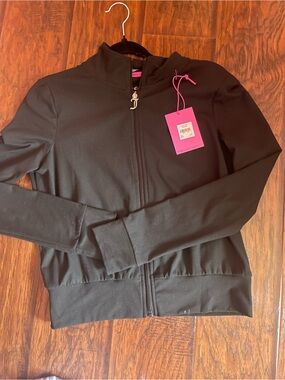 Juicy Couture Black Bomber Jacket with Pink Tag